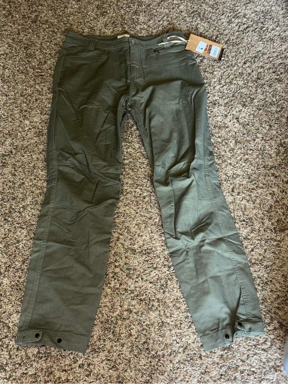 LIVSN Pants Womens 8 30L Green Flex Canvas Cargo Stretch Outdoor Hiking Utility